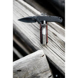 Kershaw Conduit Linerlock Assisted Opening EDC Knife 3in Black Oxide Blade 4in Closed by Kershaw