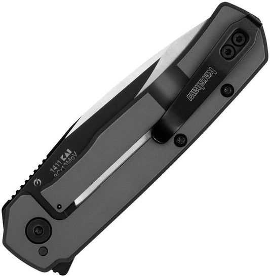 Kershaw Thermal Framelock Assisted Opening Knife 1411 for EDC Everyday Carry, 3 Inch 8Cr13MoV Blade, Gray PVD Finish by Kershaw