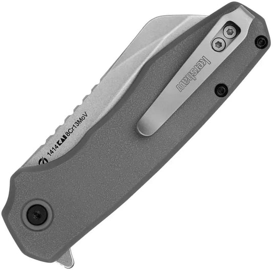 Kershaw Wharf Linerlock Assisted Opening Knife 8Cr13MoV Blade Gray Glass Filled Nylon Handle EDC by Kershaw