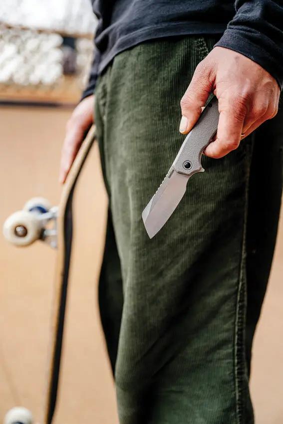 Kershaw Wharf Linerlock Assisted Opening Knife 8Cr13MoV Blade Gray Glass Filled Nylon Handle EDC by Kershaw