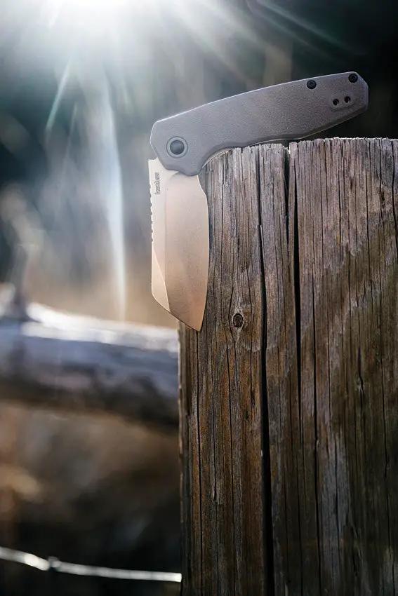 Kershaw Wharf Linerlock Assisted Opening Knife 8Cr13MoV Blade Gray Glass Filled Nylon Handle EDC by Kershaw