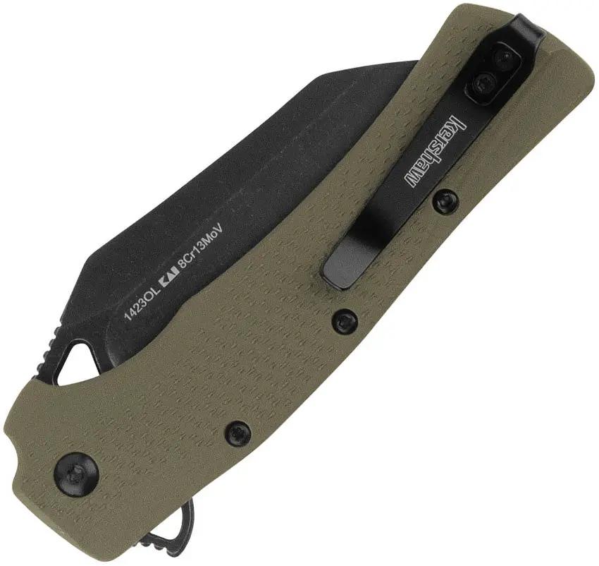 Kershaw Dawnstar Linerlock Assisted Opening Knife 8Cr13MoV Blade Olive Handle For EDC Everyday Carry by Kershaw