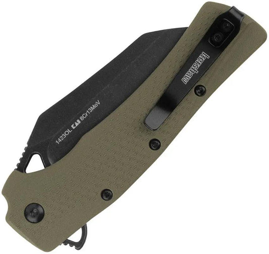 Kershaw Dawnstar Linerlock Assisted Opening Knife 8Cr13MoV Blade Olive Handle For EDC Everyday Carry by Kershaw