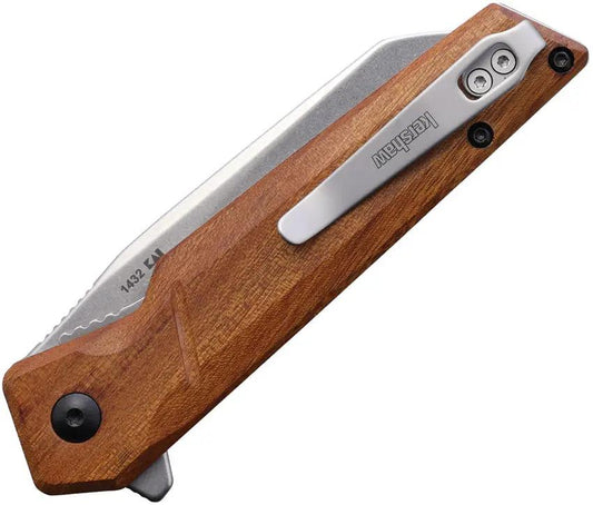 Kershaw Avert Linerlock Assisted Opening Knife With Wharncliffe Blade And Wood Handle For EDC Fans by Kershaw