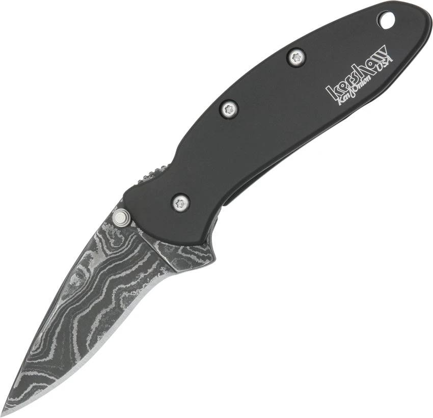Kershaw Chive Damascus Framelock Knife With Assisted Opening SpeedSafe For EDC Enthusiasts by Kershaw