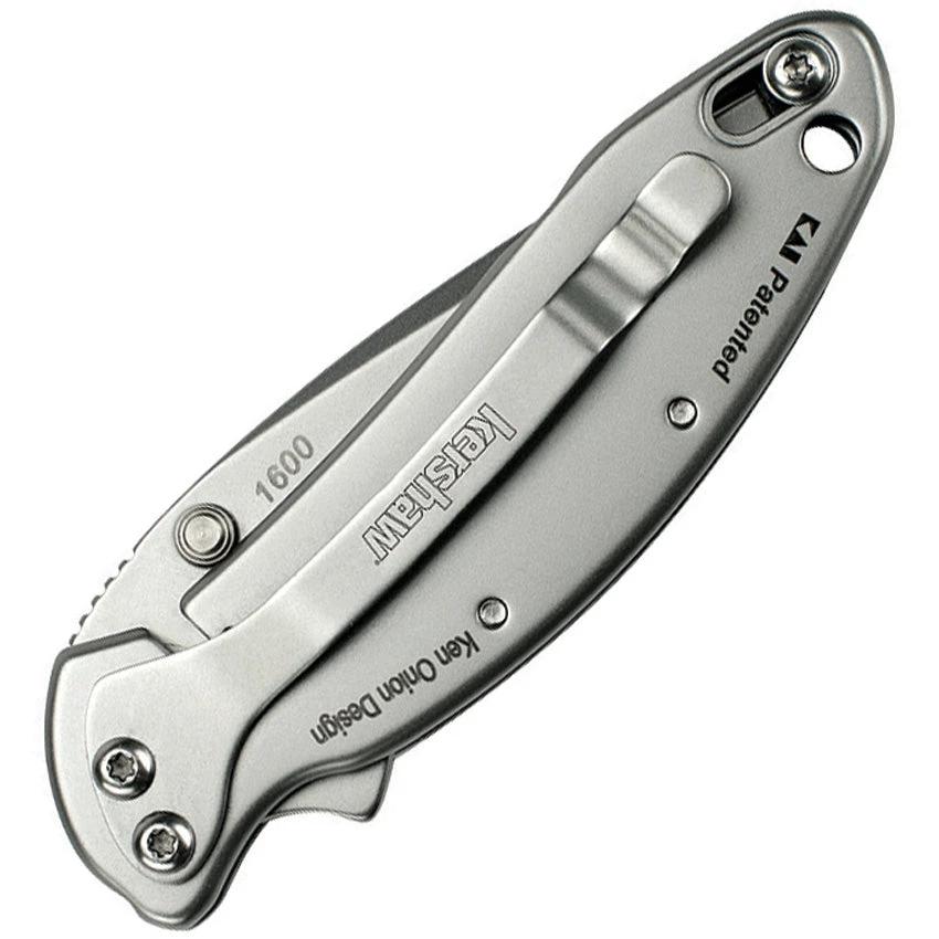 Kershaw Chive Framelock Assisted Opening EDC Knife for Everyday Carry with Bead Blast Blade and Lanyard Hole by Kershaw