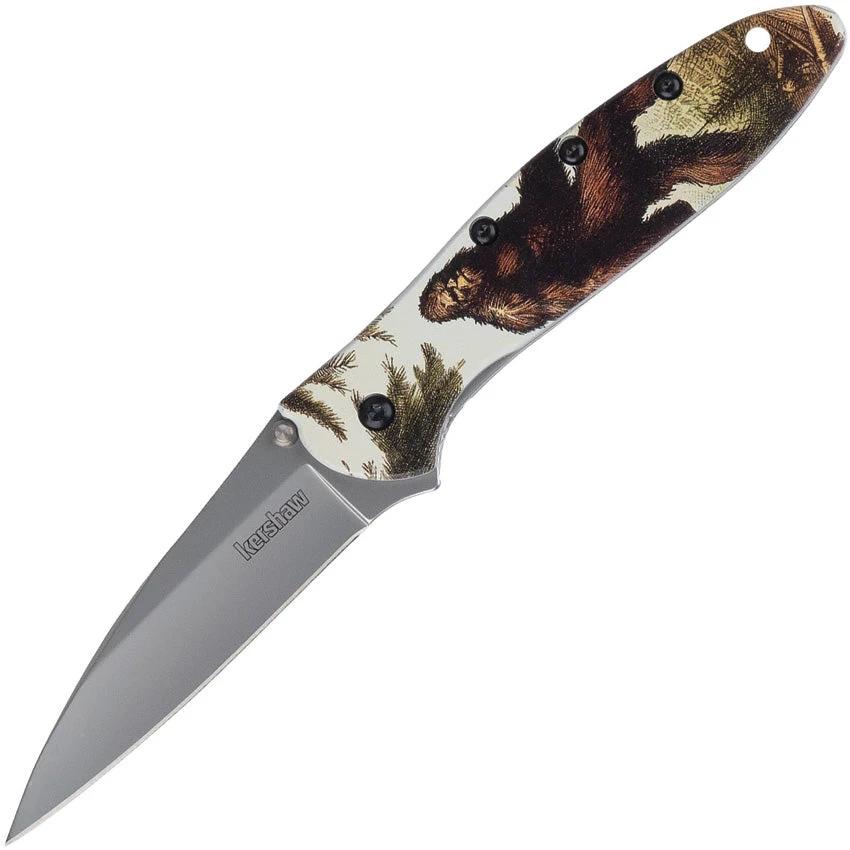 Kershaw Leek Assisted Opening Linerlock Big Foot 1660BF EDC Knife With 14C28N Blade Aluminum Handle by Kershaw