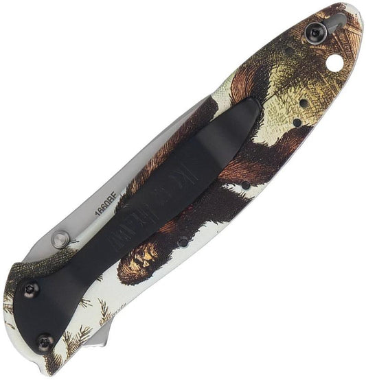Kershaw Leek Assisted Opening Linerlock Big Foot 1660BF EDC Knife With 14C28N Blade Aluminum Handle by Kershaw