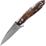 Kershaw Leek Framelock Assisted Opening Pocket Knife Fighter Pi for EDC Enthusiasts 3in Sandvik 14C28N Aluminum Handle by Kershaw