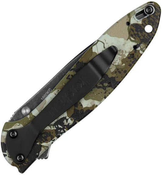 Kershaw Leek Linerlock Assisted King Camo Knife For EDC by Kershaw