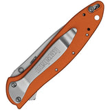 Kershaw Leek Linerlock Assisted Opening Knife Orange 1660OR With SpeedSafe For EDC Enthusiasts by Kershaw