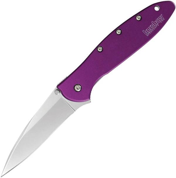 Kershaw Leek Purple Assisted Opening Linerlock Knife SpeedSafe EDC Everyday Carry 3in Blade by Kershaw