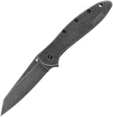 Kershaw Random Leek Framelock Assisted Opening 1660RBW EDC Knife With Premium BlackWash Finish And Reverse Tanto Blade by Kershaw