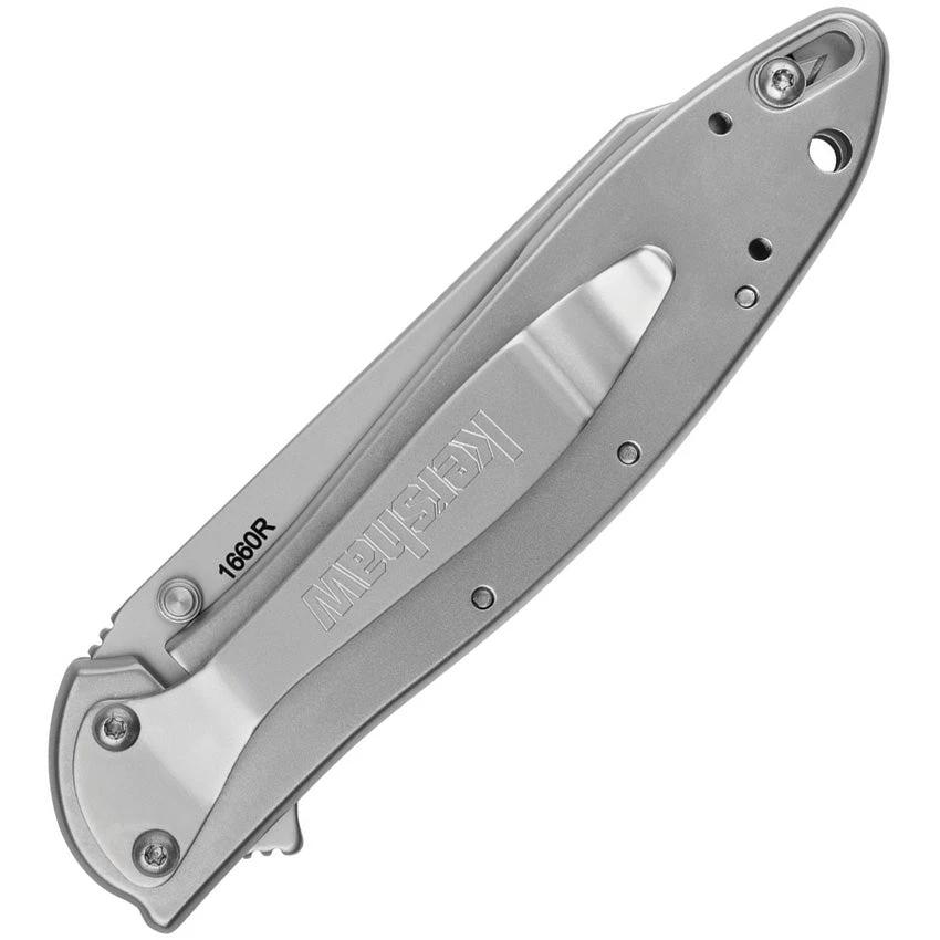 Kershaw Leek Framelock Assisted Opening 1660R EDC Knife With SpeedSafe Bead Blast 410 Stainless by Kershaw
