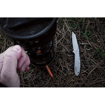 Kershaw Leek Framelock Assisted Opening 1660R EDC Knife With SpeedSafe Bead Blast 410 Stainless by Kershaw