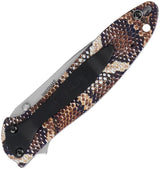 Kershaw Leek Linerlock Assisted Opening Snake Skin Aluminum Handle EDC Knife For Everyday Carry by Kershaw