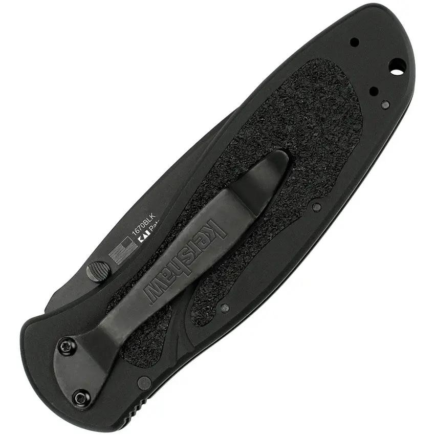 Kershaw Blur Linerlock AO Knife Black DLC Blade 14C28N Sandvik Steel SpeedSafe Four Point Five Inch Closed EDC by Kershaw