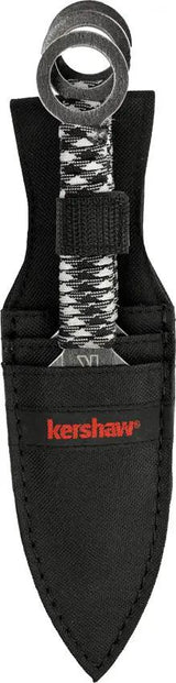 Kershaw Ion Throwing Knife Set 3 Piece Full Tang Blackwash 2Cr13 Premium Blades with Belt Sheath for Outdoor Pros by Kershaw