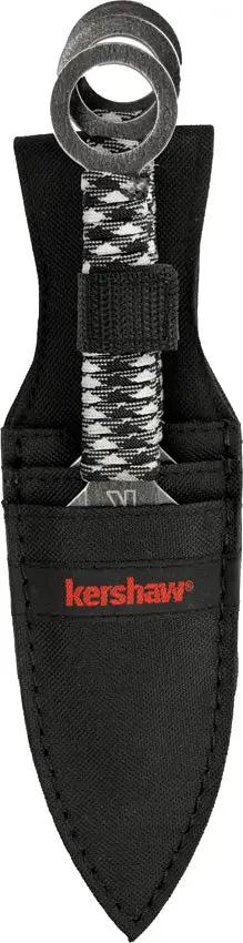 Kershaw Ion Throwing Knife Set 3 Piece Full Tang Blackwash 2Cr13 Premium Blades with Belt Sheath for Outdoor Pros by Kershaw