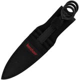 Kershaw Aethon Throwing Knives Full Tang BlackWash 3Cr13 Stainless With Finger Ring Belt Sheath For Tactical Enthusiasts by Kershaw