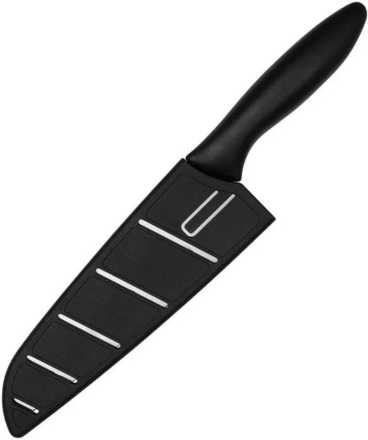 Kershaw 6.5 Inch Santoku Knife Satin Blade 1.4116 Stainless Black Polypropylene Handle ABS Cover for Home Cooks by Kershaw