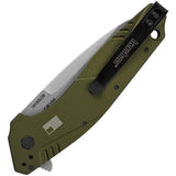 Kershaw Dividend Linerlock Assisted Open EDC Knife with Green Aluminum Handle 3 Inch Blade by Kershaw