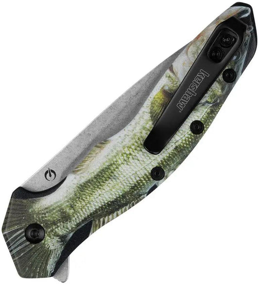 Kershaw Shoreline Linerlock Assisted Opening Knife For EDC Enthusiasts 8Cr13MoV Drop Point Blade by Kershaw
