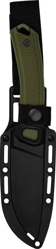 Kershaw Deschutes Guthook Skinner Knife For Hunters 4In D2 Blade Full Tang Green Handle by Kershaw