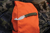 Kershaw Deschutes Guthook Skinner Knife For Hunters 4In D2 Blade Full Tang Green Handle by Kershaw
