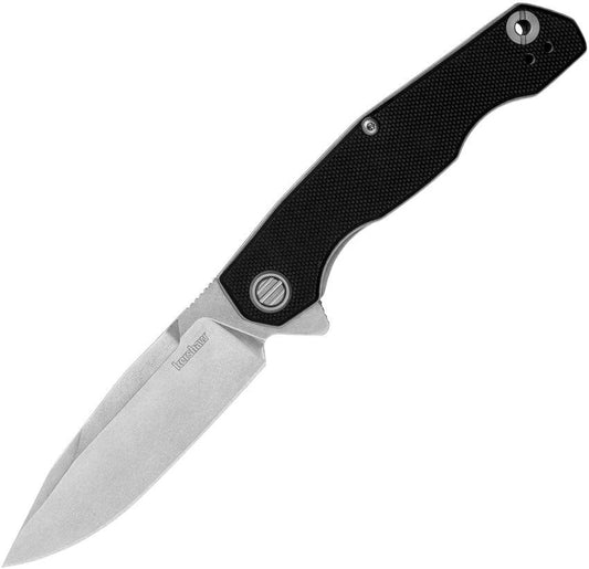 Kershaw Inception Knife Linerlock with D2 Tool Steel Blade, 4in Closed, Black G10, EDC Ready by Kershaw