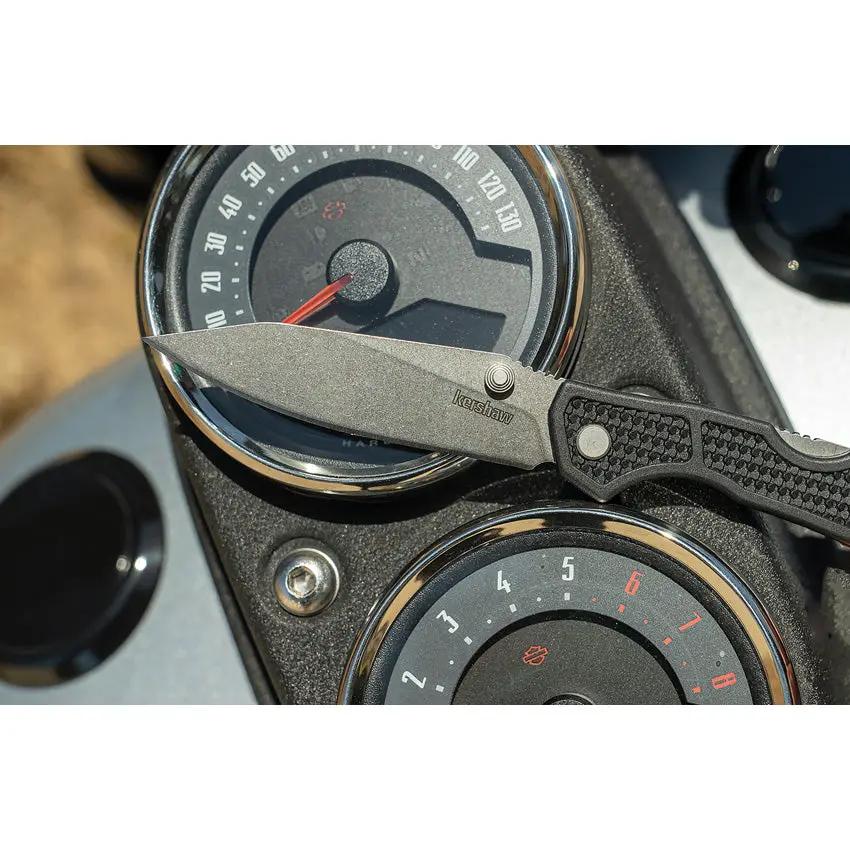 Kershaw Cargo Lockback Knife D2 Tool Steel Blade Stonewash Finish for EDC Everyday Carry Enthusiasts by Kershaw