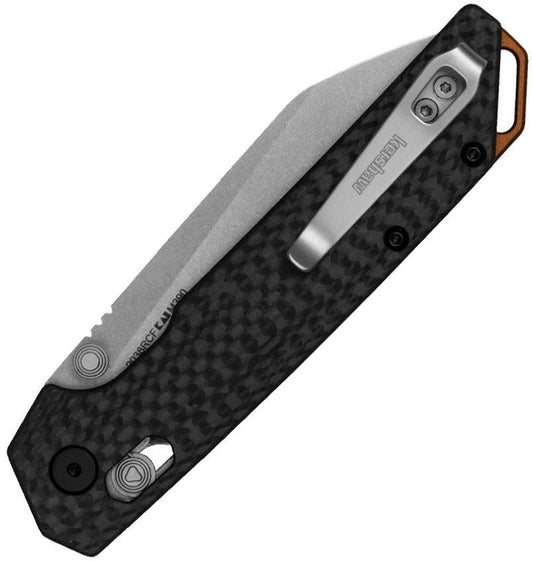 Kershaw Iridium DuraLock CF M390 Premium EDC Knife For Everyday Carry Carbon Fiber Handle Reverse Tanto by Kershaw