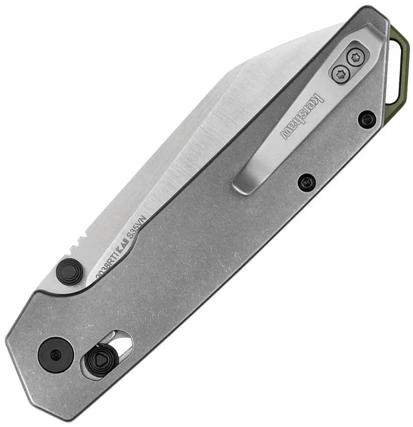 Premium Kershaw Iridium DuraLock Ti M390 2038RTI EDC Knife With Titanium Handle And Reverse Tanto by Kershaw