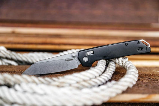 Kershaw Iridium DuraLock Black Knife For EDC Enthusiasts With D2 Tool Steel Reverse Tanto Blade by Kershaw