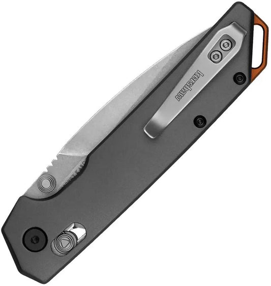 Kershaw Iridium DuraLock Knife For EDC Premium D2 Tool Steel 3.5in Partially Serrated by Kershaw
