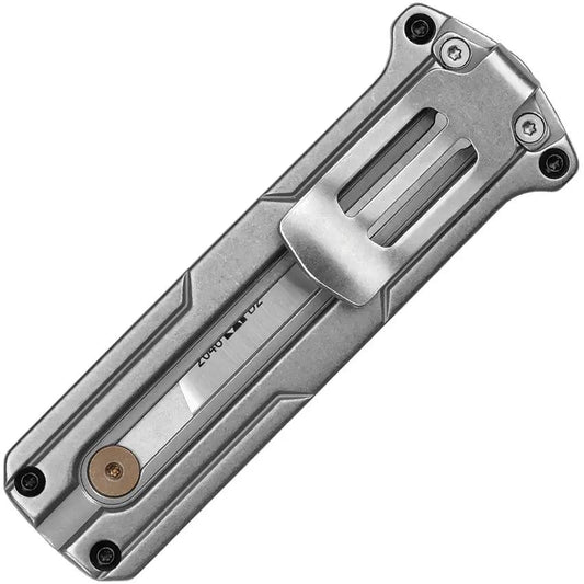 Kershaw Cybernet Sliding Button Lock Knife For EDC Enthusiasts, 3.5in Closed, Stonewash D2 Blade by Kershaw