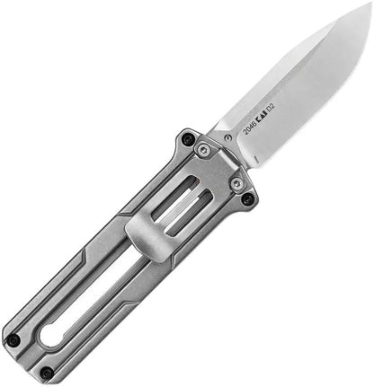 Kershaw Cybernet Sliding Button Lock Knife For EDC Enthusiasts, 3.5in Closed, Stonewash D2 Blade by Kershaw