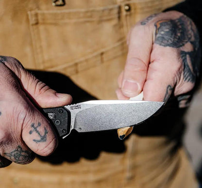 Kershaw Layup DuraLock Black Pocket Knife D2 Tool Steel Blade 4.5 Inch Closed EDC Everyday Carry by Kershaw