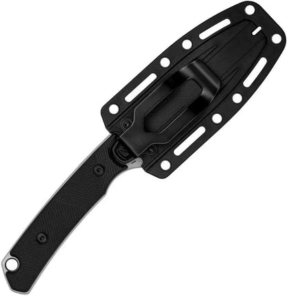 Kershaw Steppe Fixed Blade Knife 3.5in D2 Tool Steel Stonewash Blade Full Tang For Outdoor Enthusiasts by Kershaw
