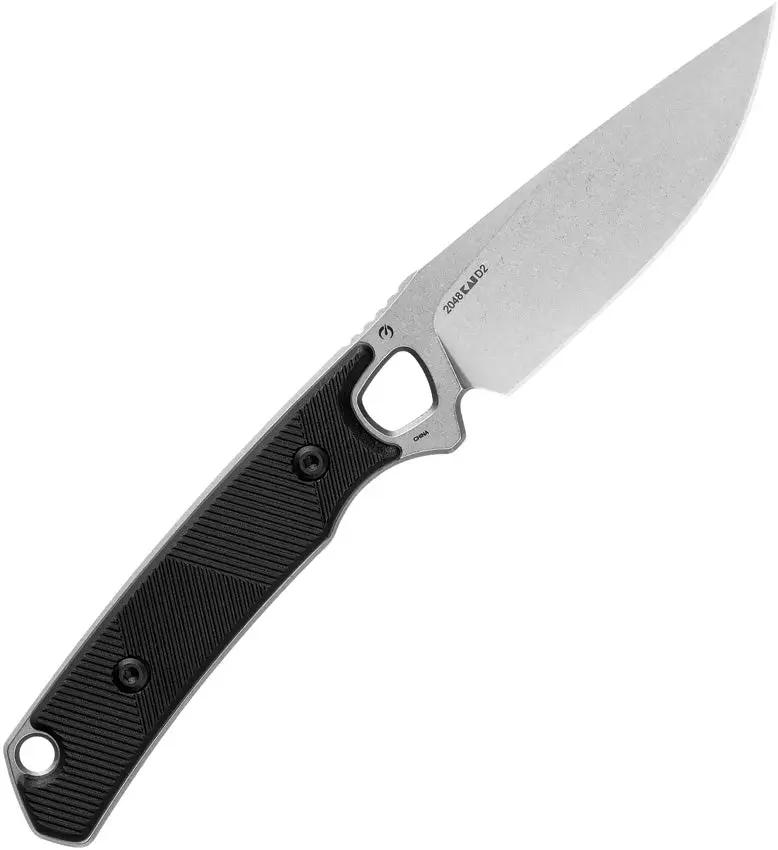 Kershaw Steppe Fixed Blade Knife 3.5in D2 Tool Steel Stonewash Blade Full Tang For Outdoor Enthusiasts by Kershaw