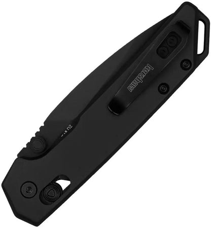 Kershaw Mini Iridium Dura Lock EDC Knife With D2 Blade Pocket Clip Black Aluminum Handle by Kershaw