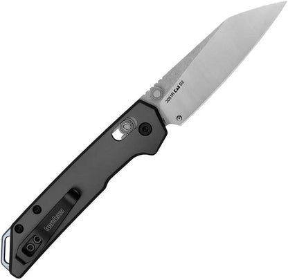 Kershaw Mini Iridium Reverse Tanto 2051R EDC Knife D2 Tool Steel Gray Aluminum Handle Durable For Everyday Carry by Kershaw