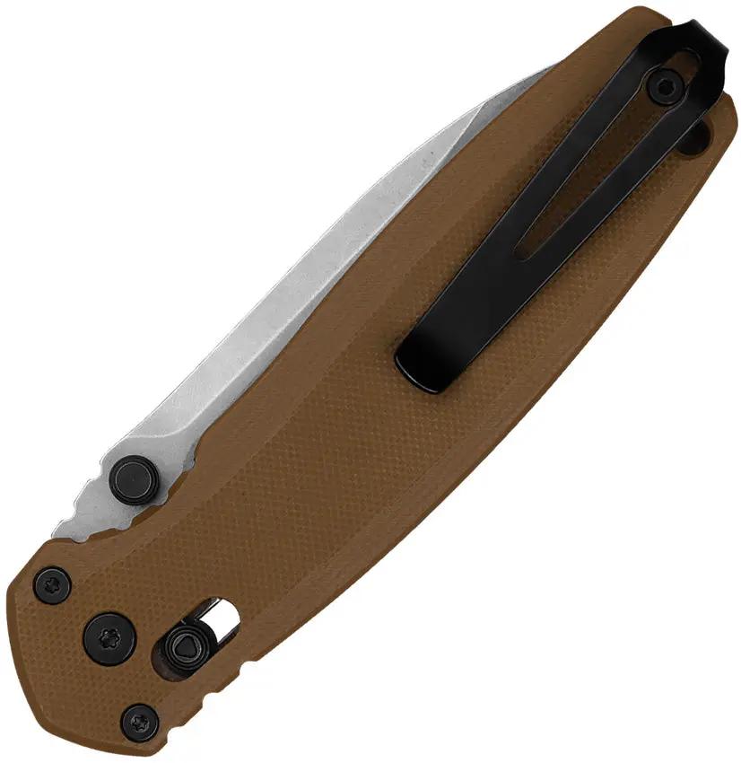 Kershaw Broadside Folding Knife Duralock Brown G10 3.5in D2 Blade EDC for Outdoor Enthusiasts by Kershaw