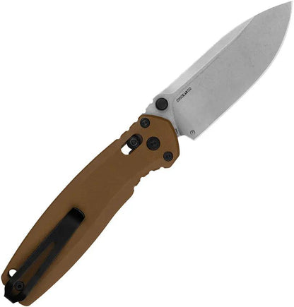 Kershaw Broadside Folding Knife Duralock Brown G10 3.5in D2 Blade EDC for Outdoor Enthusiasts by Kershaw
