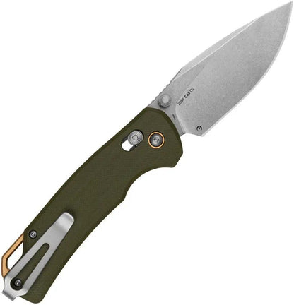 Kershaw Proximal DuraLock Green 2058 EDC Knife With Stonewash D2 Drop Point Olive G10 by Kershaw