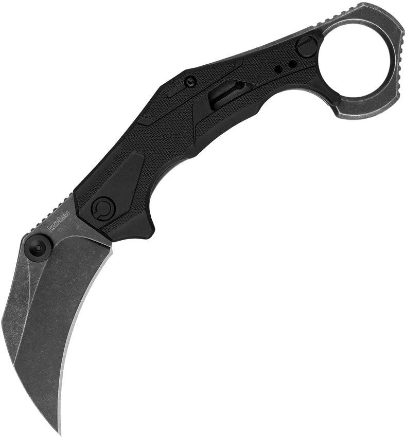 Kershaw Outlier Linerlock Karambit Knife With Assisted Opening BlackWash 8Cr13MoV EDC by Kershaw