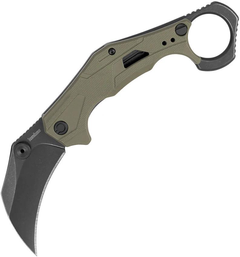 Kershaw Outlier Knife Assisted Opening Green 8Cr13MoV Blade For Everyday Carry Enthusiasts by Kershaw