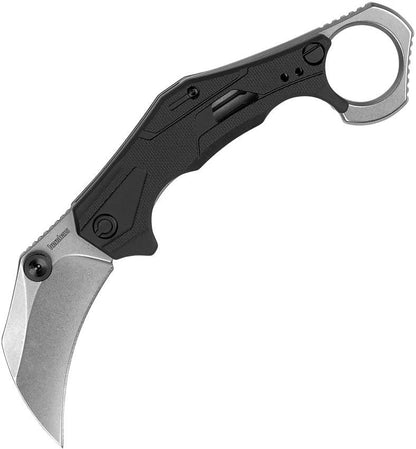 Kershaw Outlier Linerlock Assisted Opening Knife 2064SW For Everyday Carry Black Handle Durable 8Cr13MoV by Kershaw