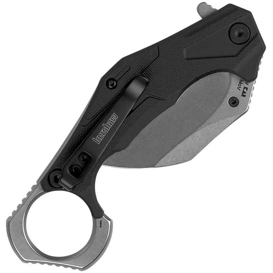 Kershaw Outlier Linerlock Assisted Opening Knife 2064SW For Everyday Carry Black Handle Durable 8Cr13MoV by Kershaw