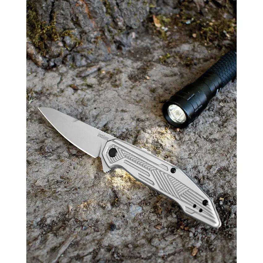 Kershaw Terran Framelock Assisted Opening Knife For EDC With 3.13in Bead Blast 8Cr13MoV Blade by Kershaw